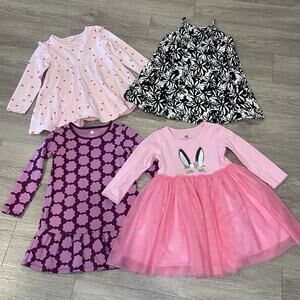 Lot Of 4 Girls Dress Size 5 Spring Pink